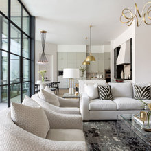 Gold Touches In A Black And Gray House