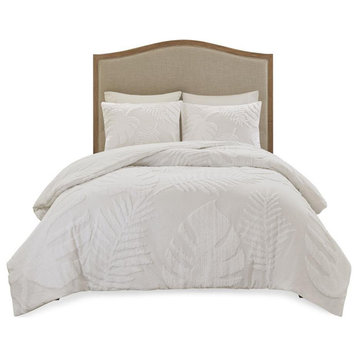 100% Cotton Chenille Palm Comforter Set WithTufted Technique, MP10-6222