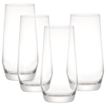 Gwen Crystal Highball Drinking Glasses 18.5 oz, Set of 4
