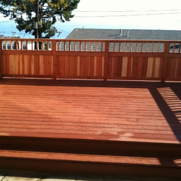 Composite Deck Cedar Rail