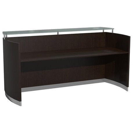 Mayline Medina Series 87" Reception Station in Mocha