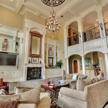 Romantic loft living room