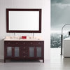Design Element DEC302A Venetian 60" Double Sink Vanity Set, Espresso