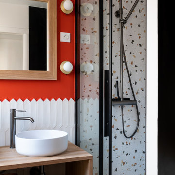 Cuisine et salle d’eau contemporaines, 45m² à Paris