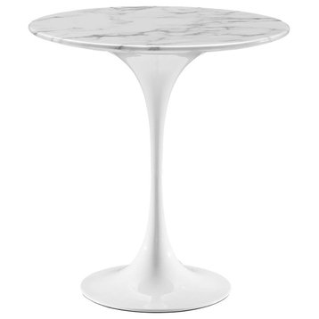 Modway Lippa 20" Round Artificial Marble Side Table