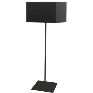 Maine 1 Light Floor Lamp, Black, Black