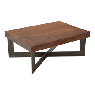 Contemporary table - SOLID WOOD BLOCK - Rotsen Furniture - wooden / square  / in reclaimed material
