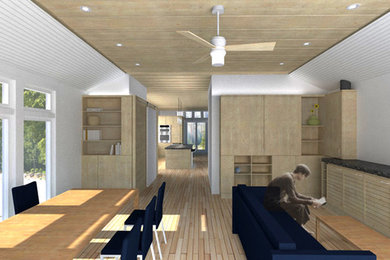 Living room - contemporary living room idea in Toronto