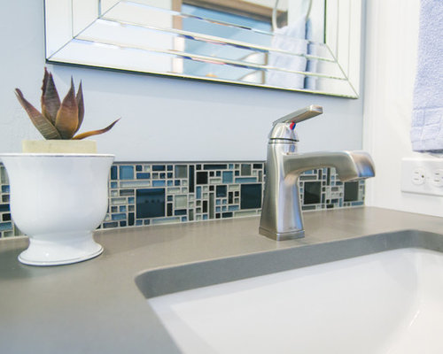 Bäder mit Vinylboden und Mosaikfliesen Ideen, Design & Bilder | Houzz