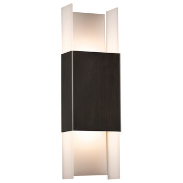 Ansa Outdoor LED Sconce, Antique Bronze, Bright White