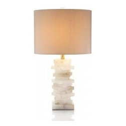 Alabaster Block Lamp - Table Lamps