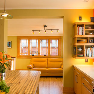Floating shelves over sink