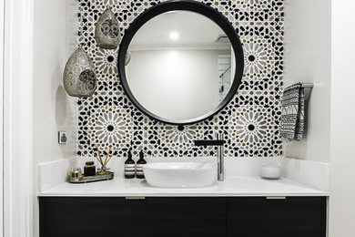 Design ideas for a mediterranean bathroom in Melbourne.