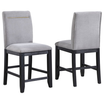Yves Counter Chair Grey, Set of 2