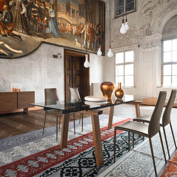 Levante Extension Table with Walnut Legs