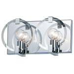 Maxim Lighting - Looking Glass 2-Light 12.25" Wide Polished Chrome Wall Sconce - Bulb(s) Included: No