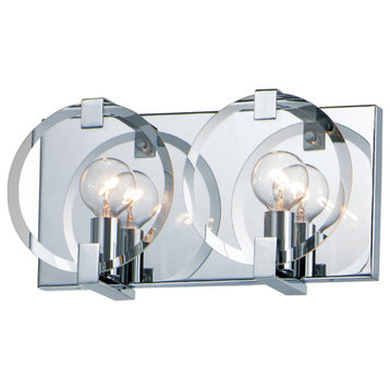 Looking Glass 2-Light 12.25" Wide Polished Chrome Wall Sconce