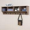 Pemberly Row 60" Wide Hanging Entryway Shelf in Drifted Gray
