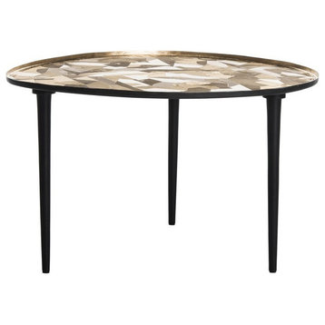 Erica Oval Side Table, Black