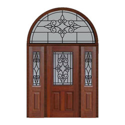 Prehung Side lights-Transom Door 80 Fiberglass Salento 1/2 Lite - Front Doors