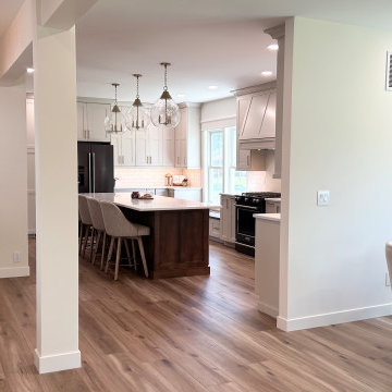 Accessible Beige and Maple Mocha Kitchen Design