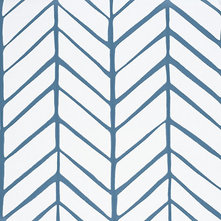 Contemporary Wallpaper Feather Wallpaper Denim