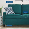 Ashton Upholstered Fabric Sectional Sofa, Teal