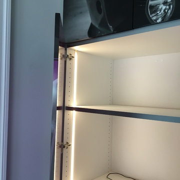 Custom Graphic Cabinets with interior LED lighting