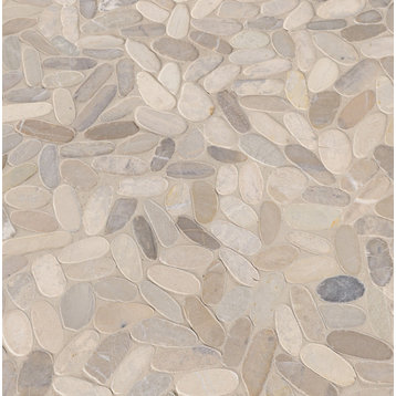 MSI SMOT-PEB-ASH 11-13/16" x 11-13/16" Pebble Mosaic Sheet - - Truffle