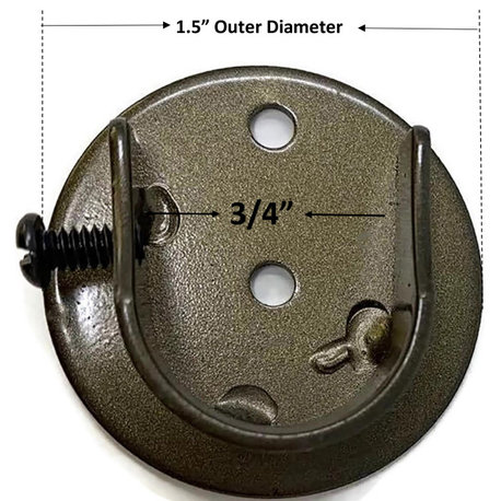 Inside Mount Brackets for 5/8" and 3/4" Rods, Set of 2, Antique Gold