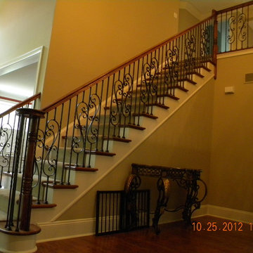 Elegant staircase Iron Balusters Huntingdon Valley PA