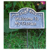 "Welcome To My Garden" Garden Marker in Antique Pewter Finish