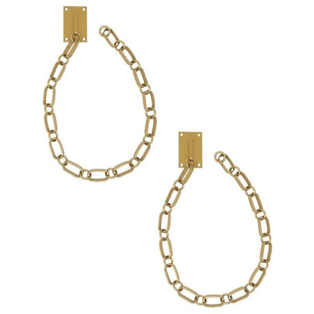 Sotto Chain Tiebacks, 27 1/2" Long, Gold, Set of 2