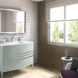 Naples Bathroom Remodel - Sea Foam Green Vanity - Bathroom Vanities And Sink Consoles
