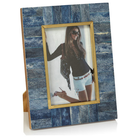 Prato Blue Bone Photo Frame- 5" x 7"