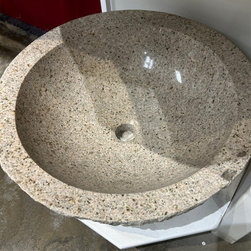 18&rdquo; x 6&rdquo; Stone Forest Round granite sink - Bathroom Sinks
