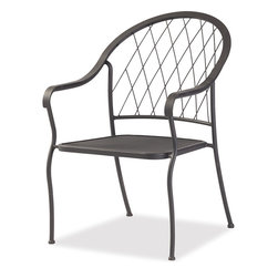 Wrought Iron Stacking Chair - Outdoor Dining Chairs