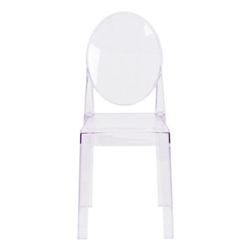 Clear Oval Back Ghost Chair