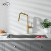 Macon Single Handle Pull Down Kitchen Faucet, Brushed Gold, W/O Soap Dispenser