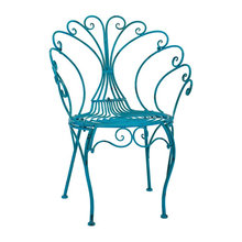 blue peacock yard chair