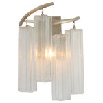 Maxim Lighting - Victoria 1-Light Wall Sconce - Cascading Waterfall glass shades are suspended from a frame finished in our popular Golden Silver. This elegant collection spans design genres from contemporary to traditional which gives it universal appeal.