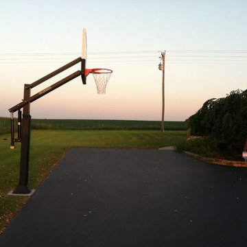 Tommy P's Pro Dunk Silver Basketball System on a 50x40 in Franklin, KY