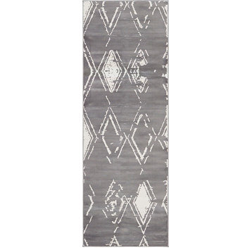 Contemporary Heights 2'2"x6' Runner Oyster Area Rug