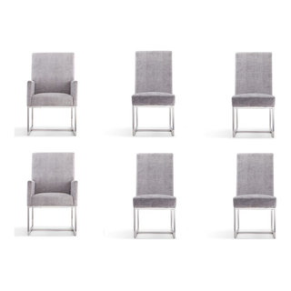 Element 6-Piece Dining Chairs, Grey - Contemporary - Dining Chairs - by ...