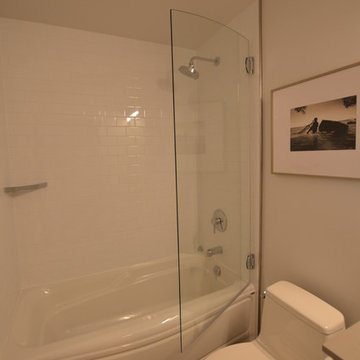 Cleary Condo Reno: Guest Bath, Pivot Shower Shield