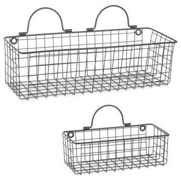 DII Wire Wall Basket, Set of 2 Black