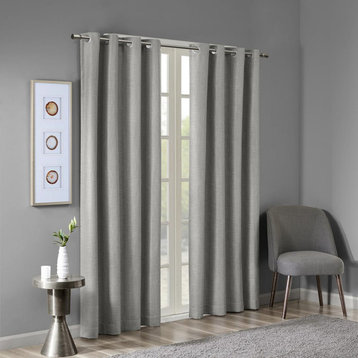 100% Polyester Printed Heathered Blackout Window Panel