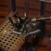 4" X 4" X 2.5" Nautical Sextant In Leather Case Small