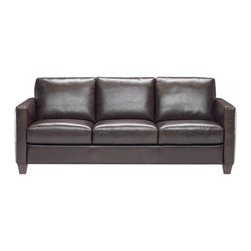 Natuzzi Editions Transitional Leather Sofa B591 - Sofas