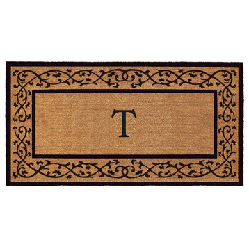 Calloway Mills Abbington Monogram Doormat, 36"x72", Letter T
